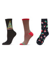 3 Pair Women's Christmas Holiday Novelty Crew Socks