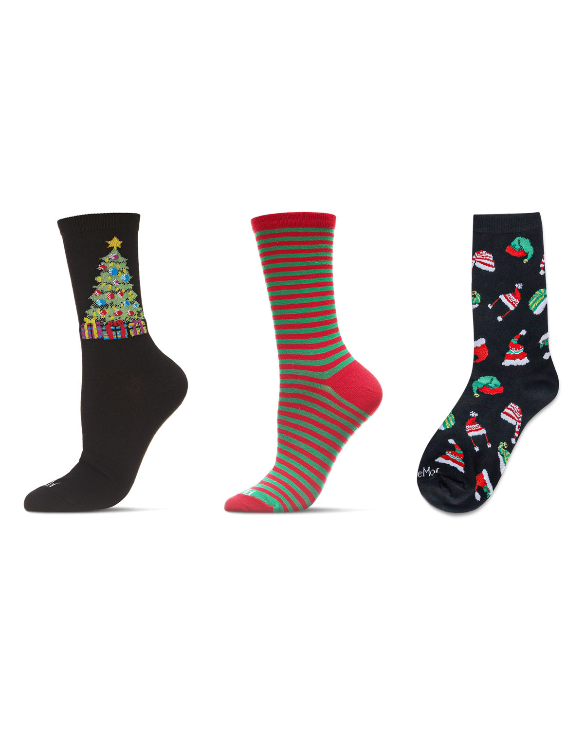 3 Pair Women's Christmas Holiday Novelty Crew Socks