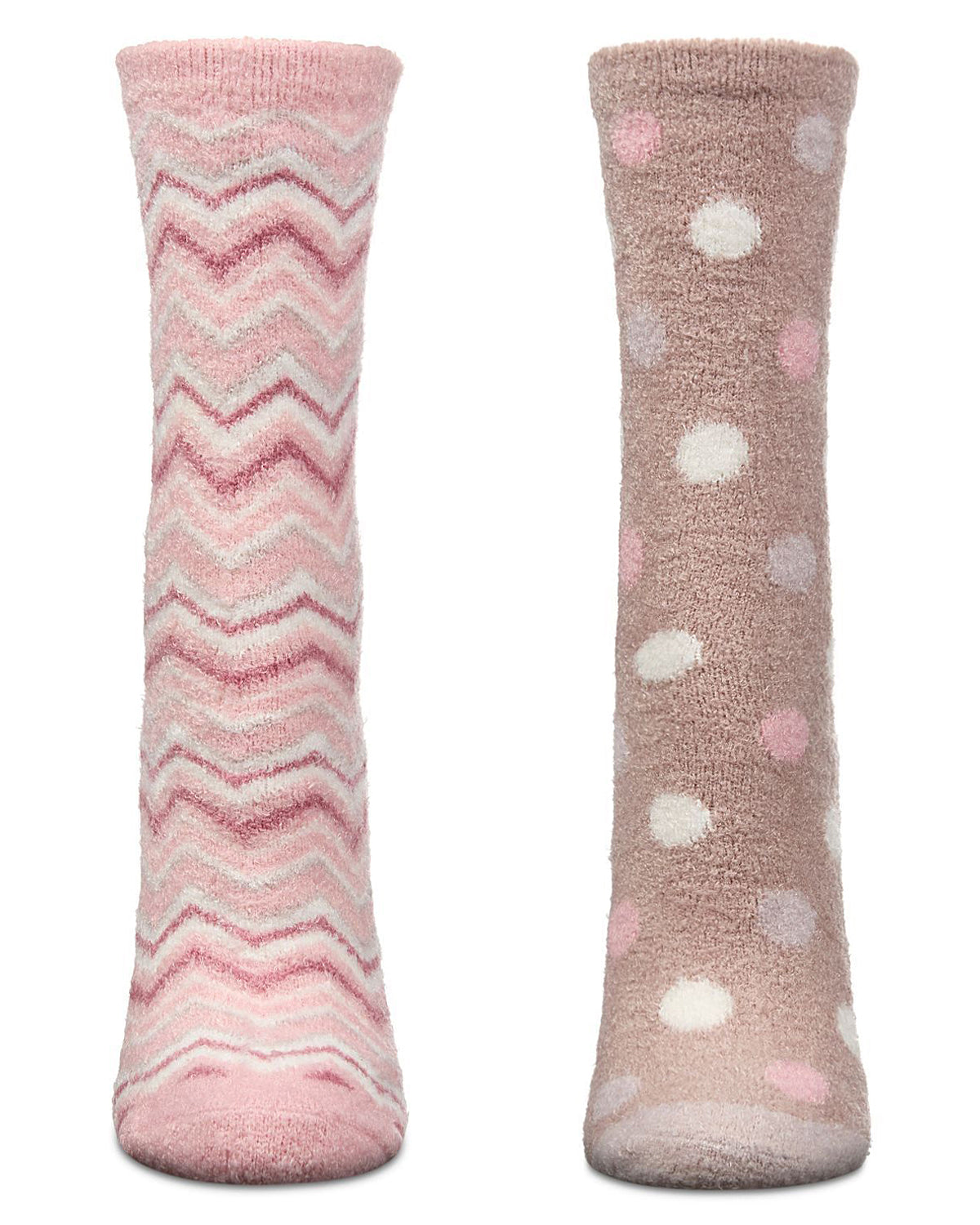 Women's 2 Pair Pack Aloe Infused Non-Skid Spa Socks : Color: Ivory