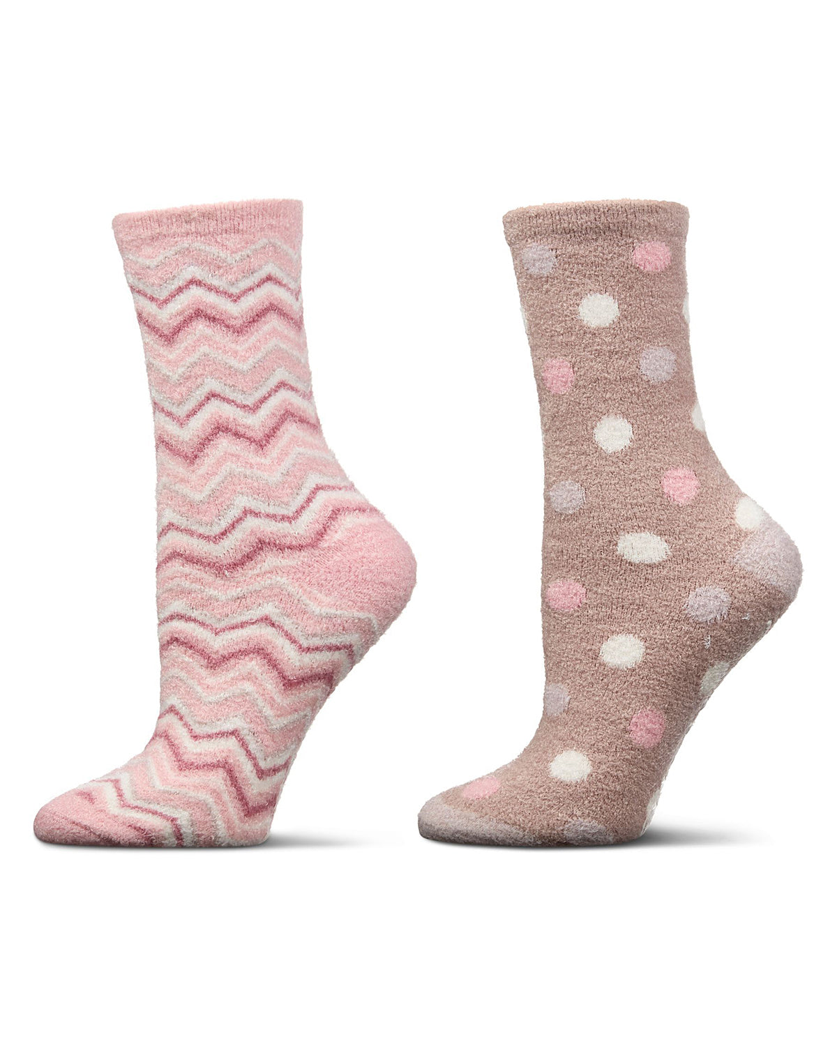 Women's 2 Pair Pack Aloe Infused Non-Skid Spa Socks : Color: Ivory
