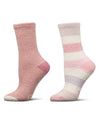 Women's 2 Pair Pack Aloe Infused Non-Skid Spa Socks : Color: Pink