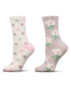 Women's 2 Pair Pack Aloe Infused Non-Skid Spa Socks : Color: Taupe