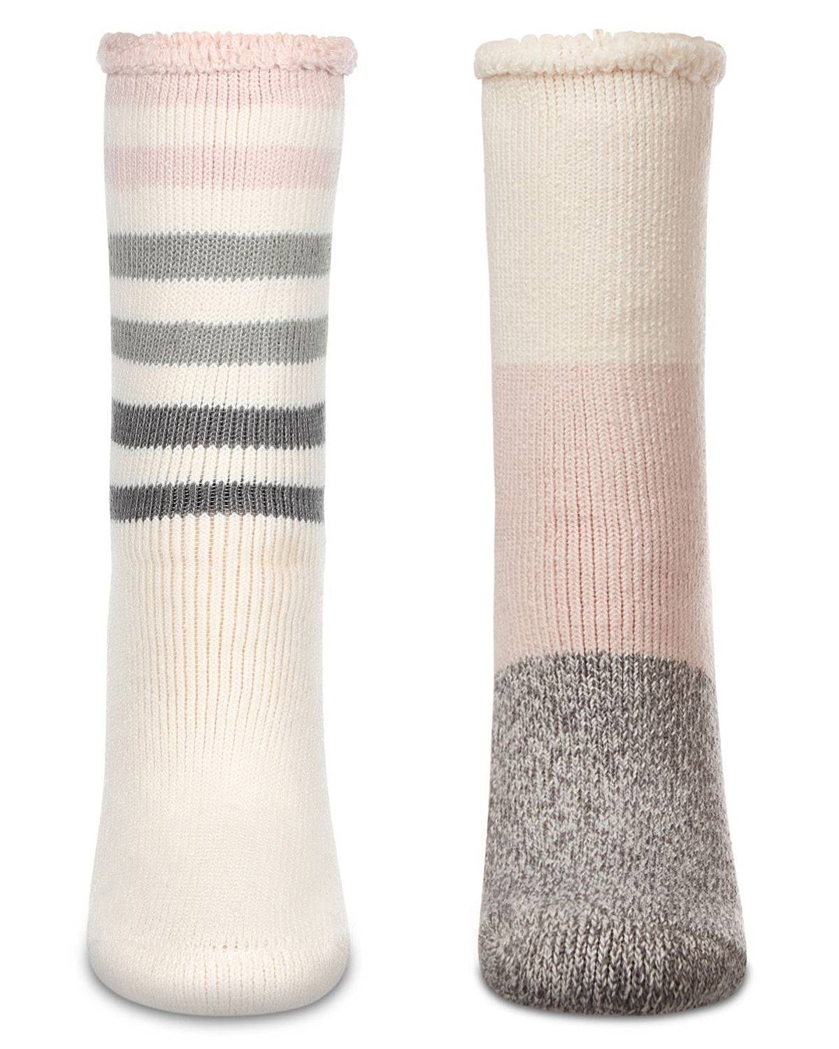 Women's 2 Pair Pack Thermal Crew Socks : Colo: Ivory