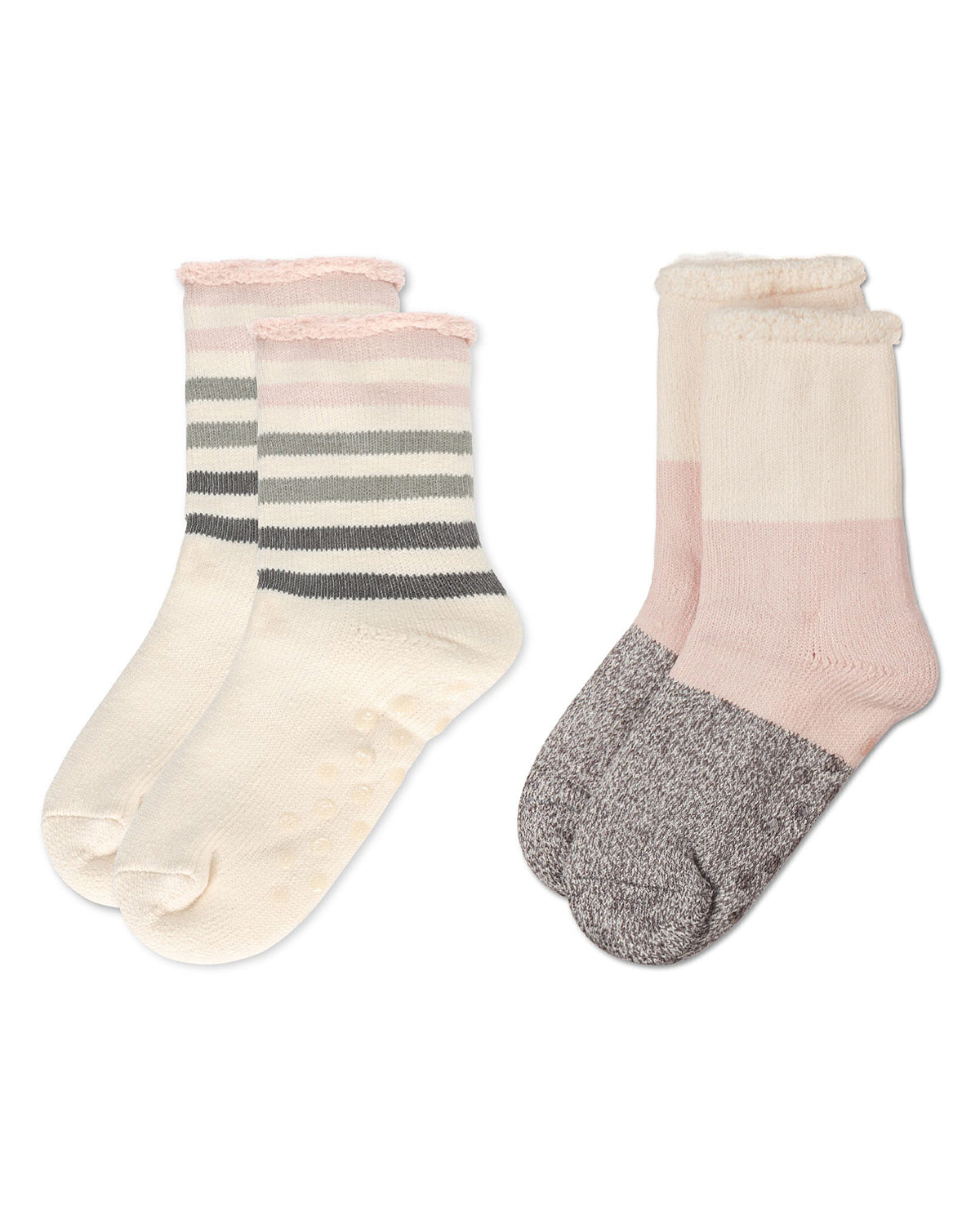 Women's 2 Pair Pack Thermal Crew Socks : Colo: Ivory