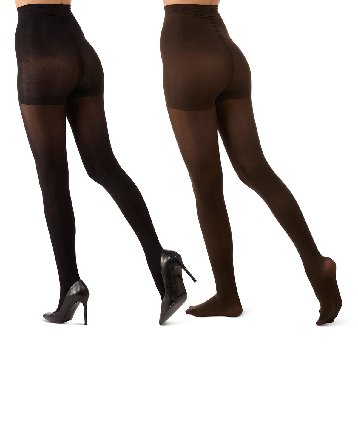 2 Pair Women's Flat-Knit 40-Denier Opaque Fashion Tights