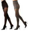 2 Pair Women's Flat-Knit 40-Denier Opaque Fashion Tights