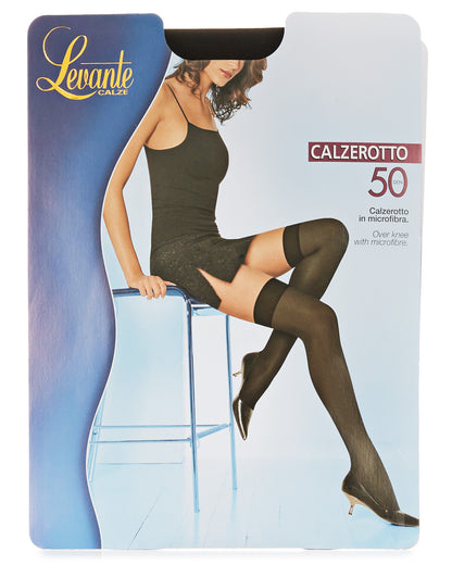 Women's Levante Calzerotto Over the Knee Stockings : Color: Nero