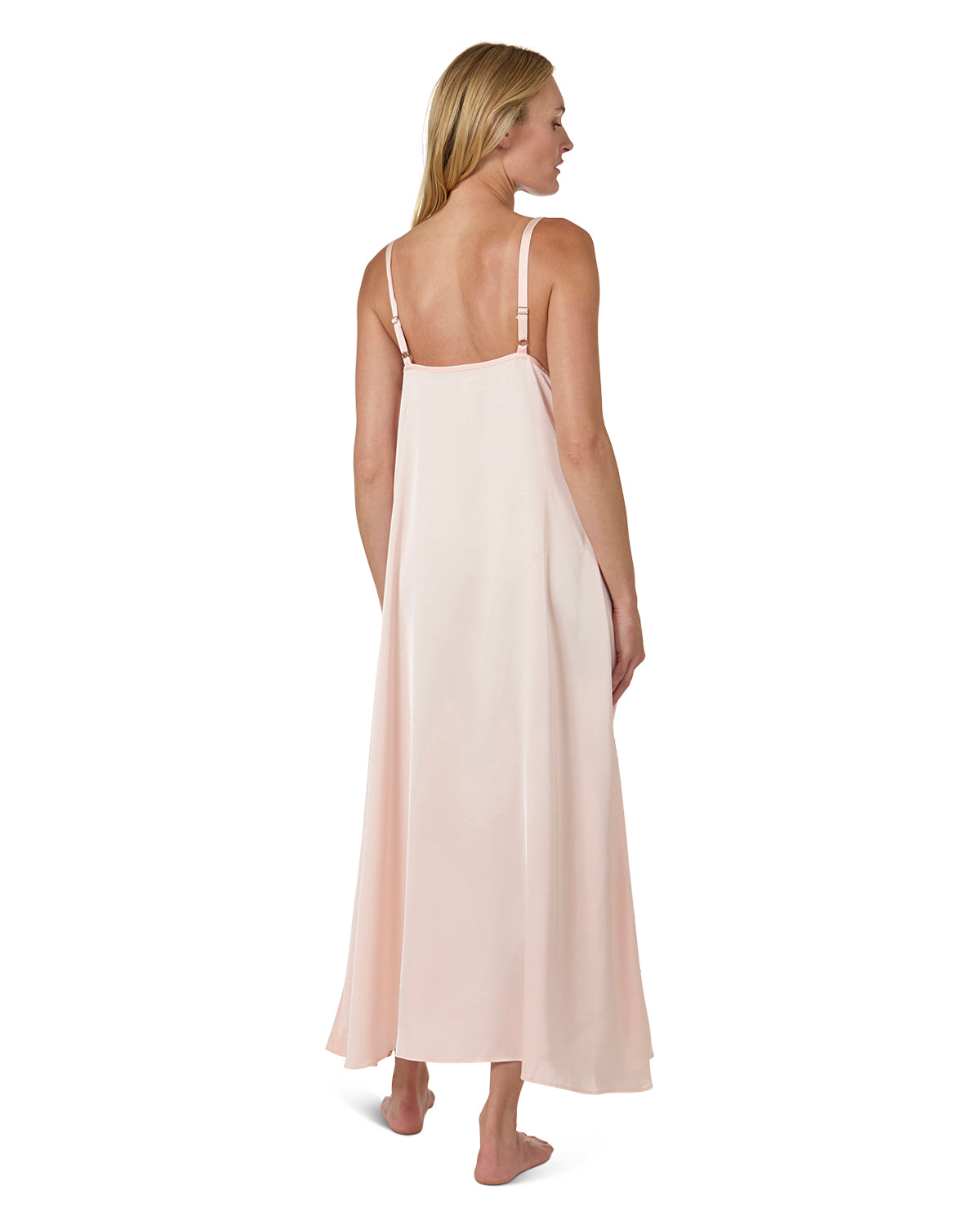 Women's Asymmetrical Slip Dress : Color: Pale Blush