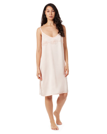 Women's Slip Dress with Lace : Color: Pale Blush