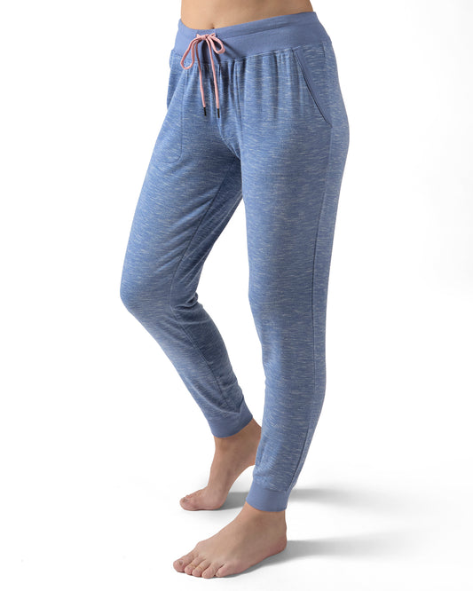 Women's Space Dye Baby Terry Bamboo Blend Jogger Pants