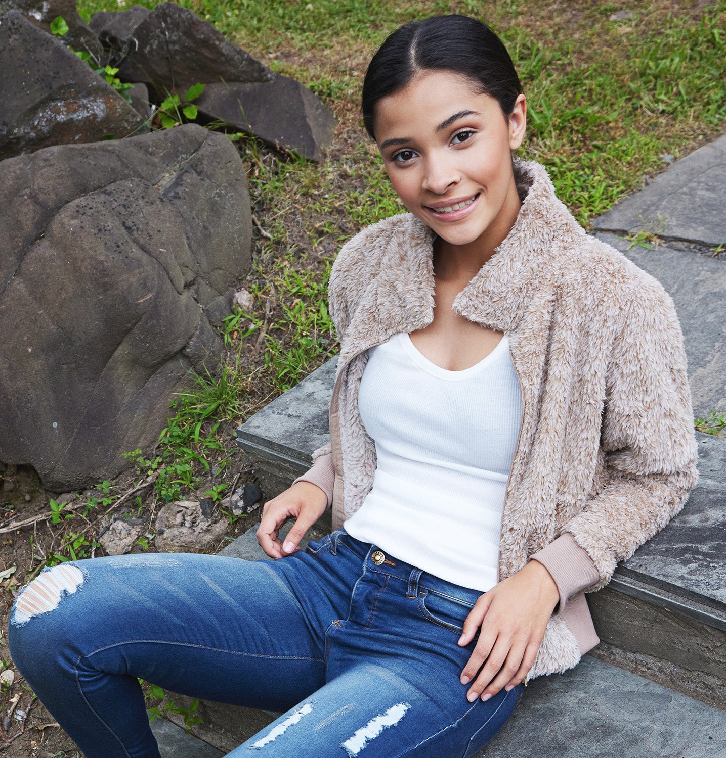 Women's Plush Zippered Front Warm and Cozy Jacket : Color: Light Gray Heather