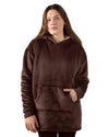 Women's Sherpa-Lined Soft Velour Hooded Lounge Top