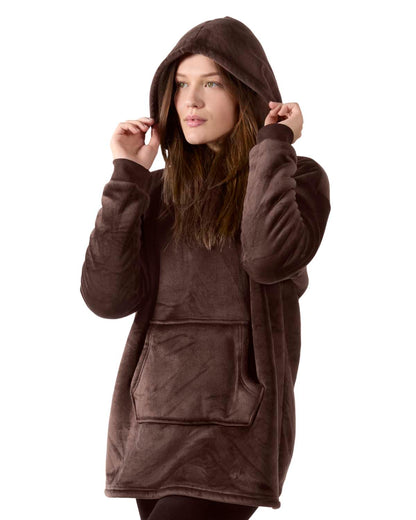 Women's Sherpa-Lined Soft Velour Hooded Lounge Top