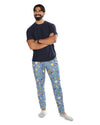 Men's Craft Beer Two Piece PJ Set in a Bag : Color: Slate Blue