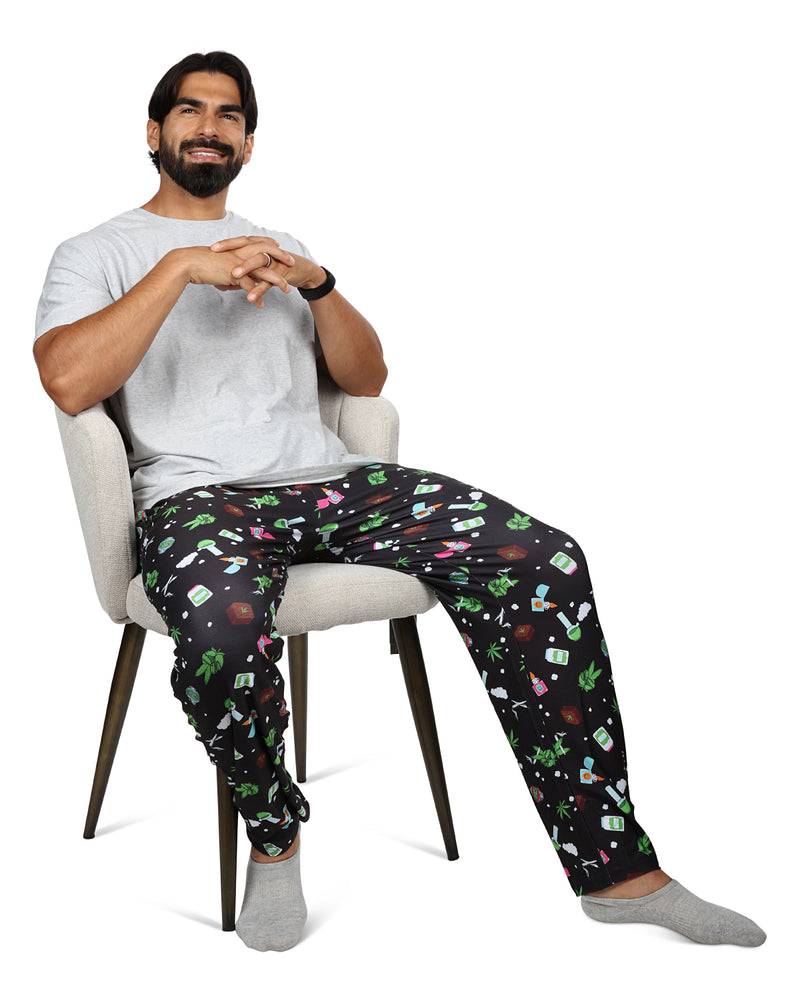 Weed Zweiteiliges Pyjama-Set für Herren in einer Tasche