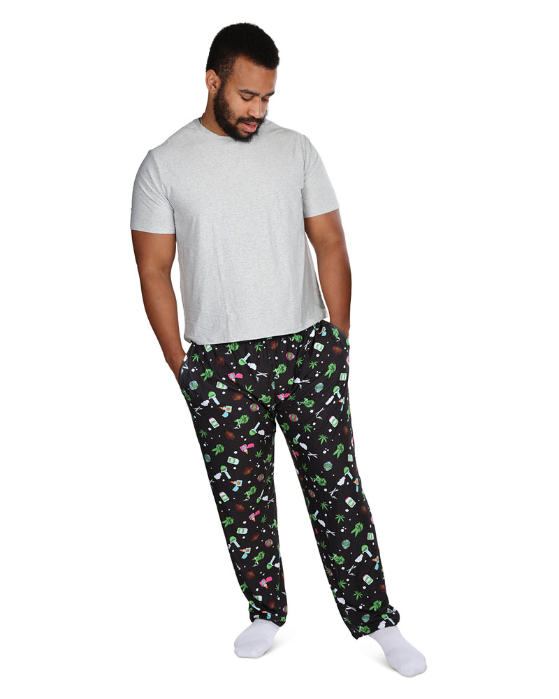 Weed Zweiteiliges Pyjama-Set für Herren in einer Tasche