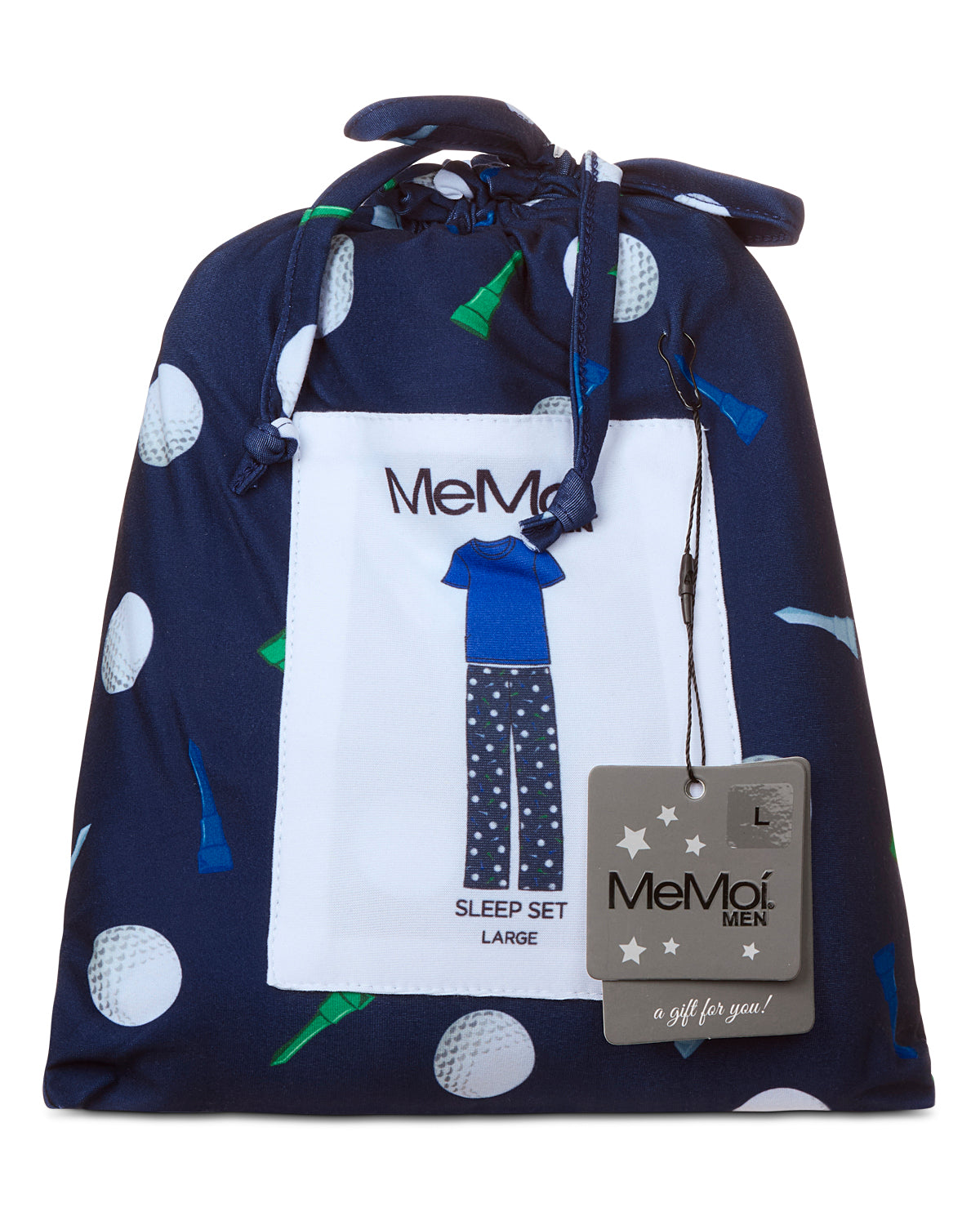 Men's Tee Time 2 Piece PJ Set In A Bag : Color: Navy