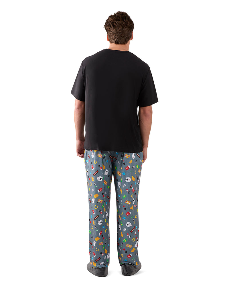 Men's Deal Me In Two Piece PJ Set In A Bag