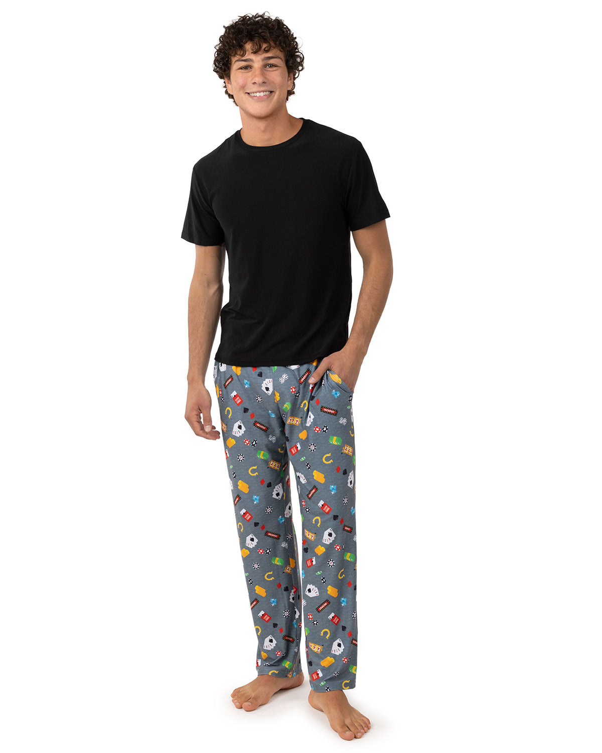 Men's Deal Me In Two Piece PJ Set In A Bag