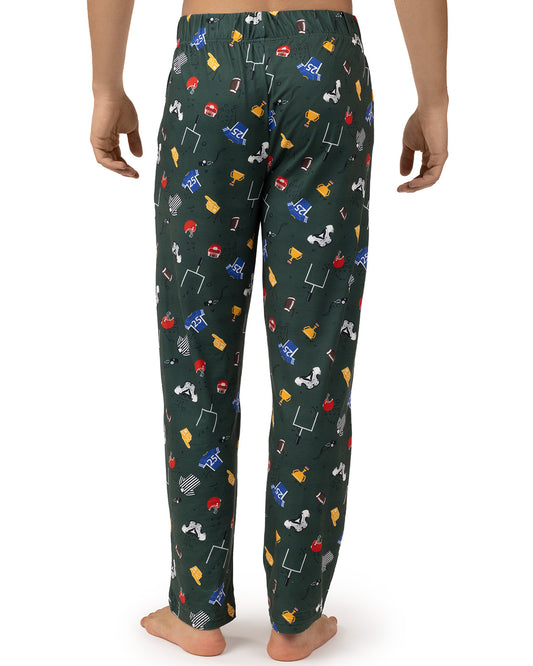 Men's "Touchdown" Football-Themed Pull-On PJ Pant in a Bag