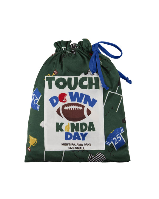 Touchdown Men`s PJ Pant In Bag : Color: Forest Green