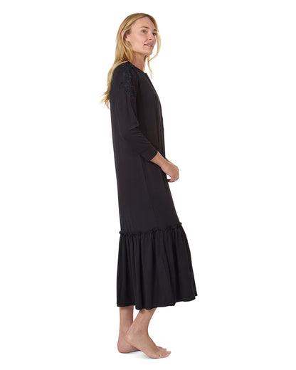 Women's Ruffle Hem Gown : Color: Black
