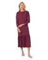 Women's Ruffle Hem Gown : Color: Bordeaux