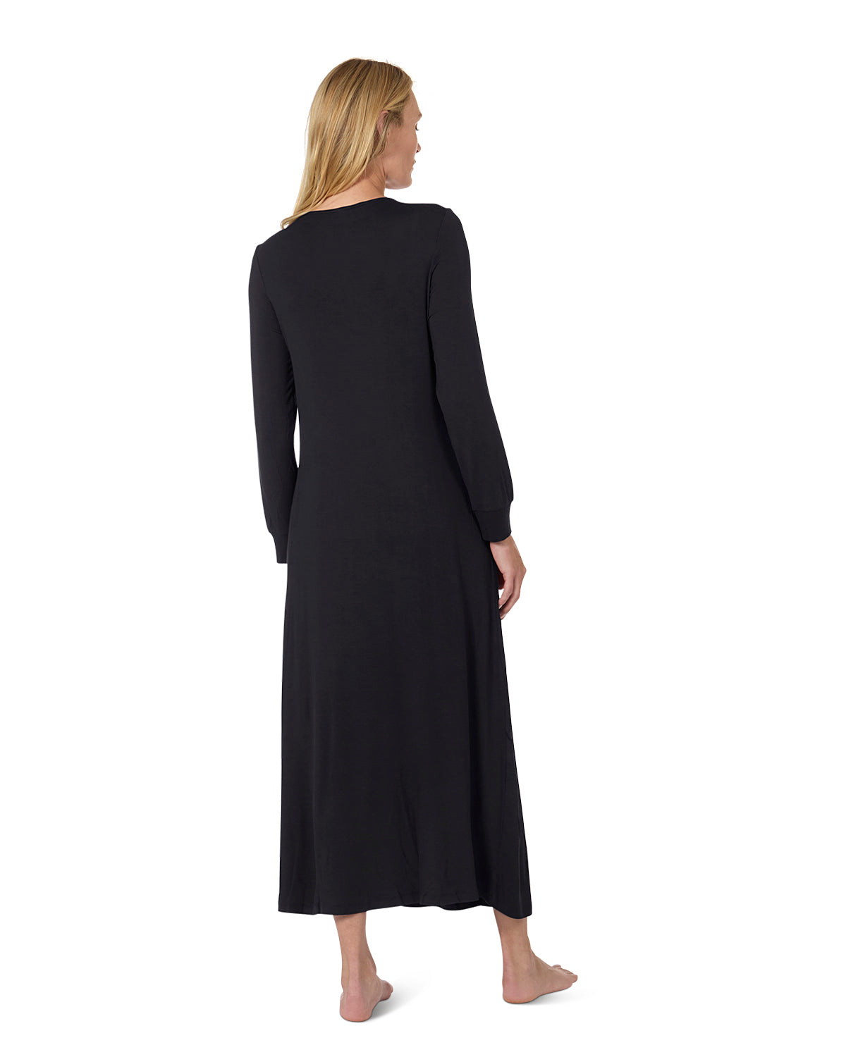 Women's Front Tie Nursing Night Gown : Color: Navy