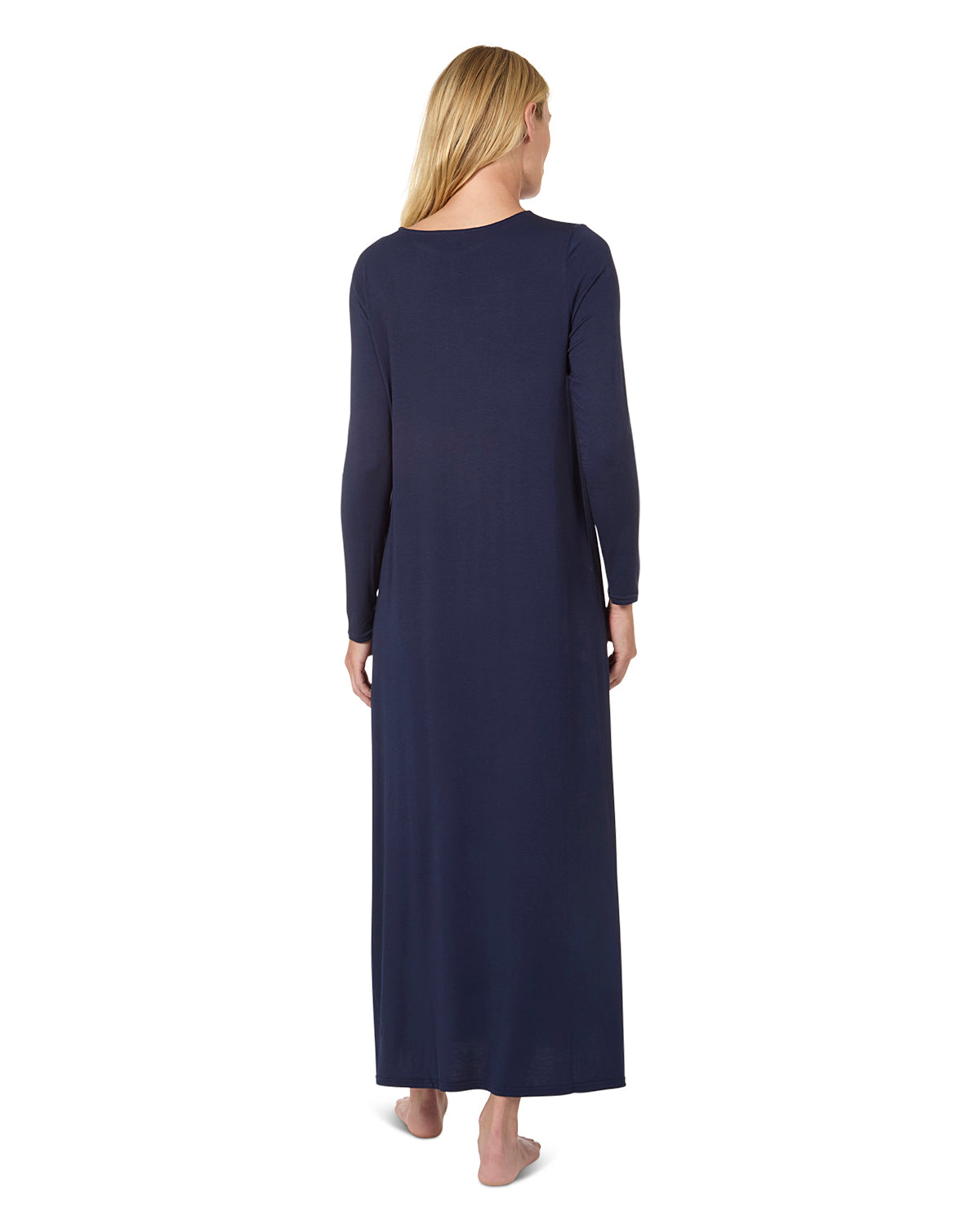 Women's Lace Trimmed Night Gown : Color: Navy