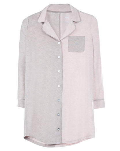 Women's Colorblock Modal Button-Down Nightshirt