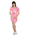 Women's I Don't Give A Sip V-Neck Sleepshirt : Color: Pink