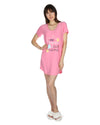Women's One Happy Cat Mama V-Neck Sleepshirt : Color: Pink
