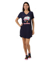 Women's One Happy Glamper V-Neck Sleepshirt : Color: Navy
