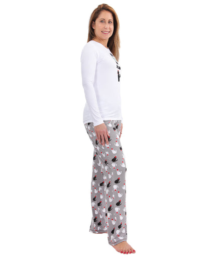 Women's Christmas Dear Santa I Can Explain Two-Piece PJ Set : Color: White