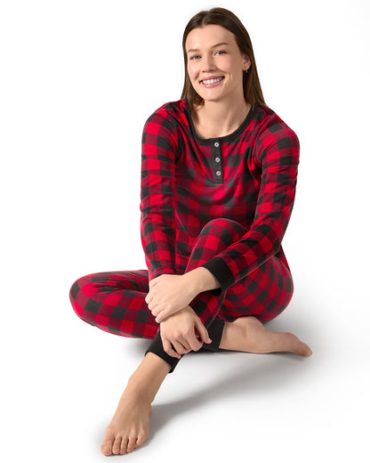 Women's Buffalo Plaid Two-Piece PJ Set In a Bag
