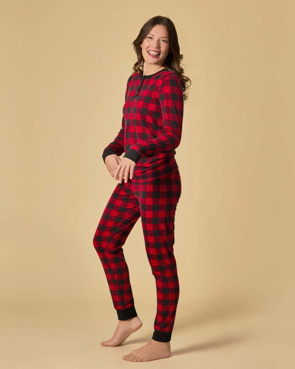 Women's Buffalo Plaid Two-Piece PJ Set In a Bag