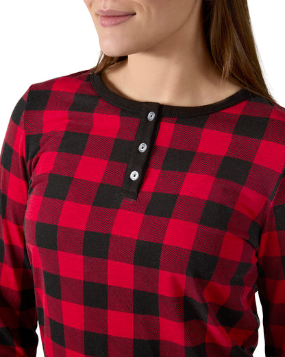 Women's Buffalo Plaid Two-Piece PJ Set In a Bag