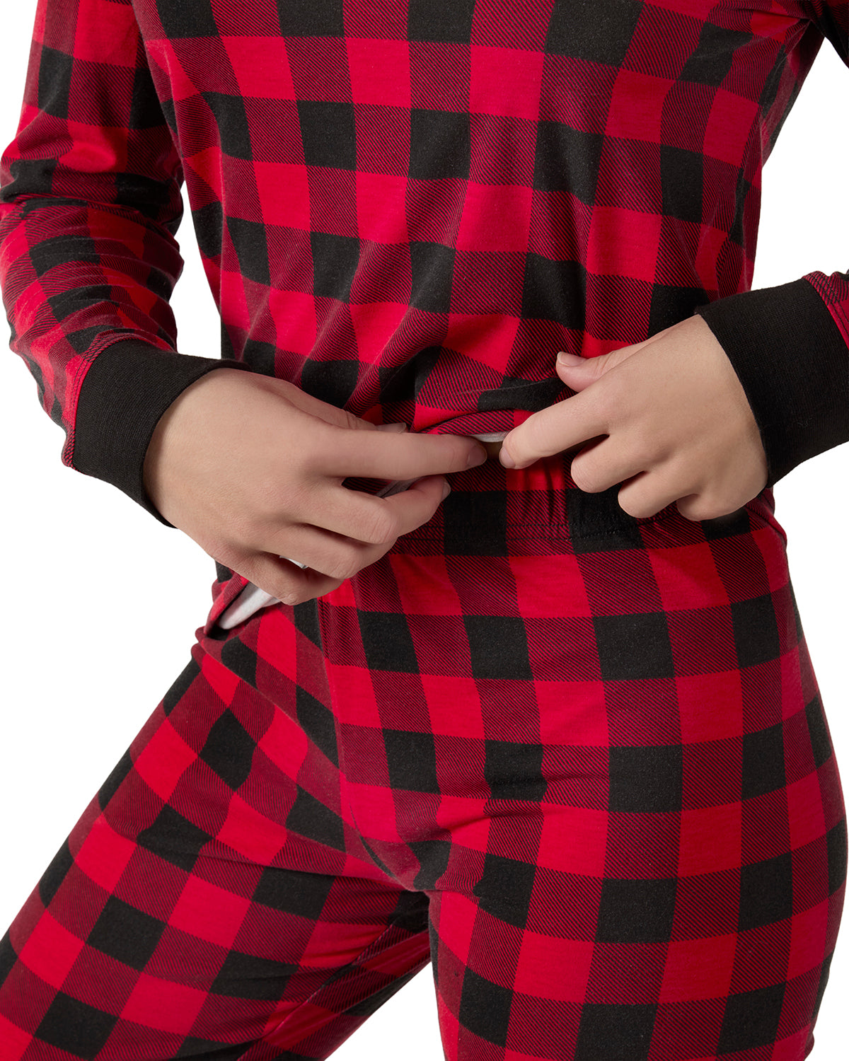 Women's Buffalo Plaid Two-Piece PJ Set In a Bag