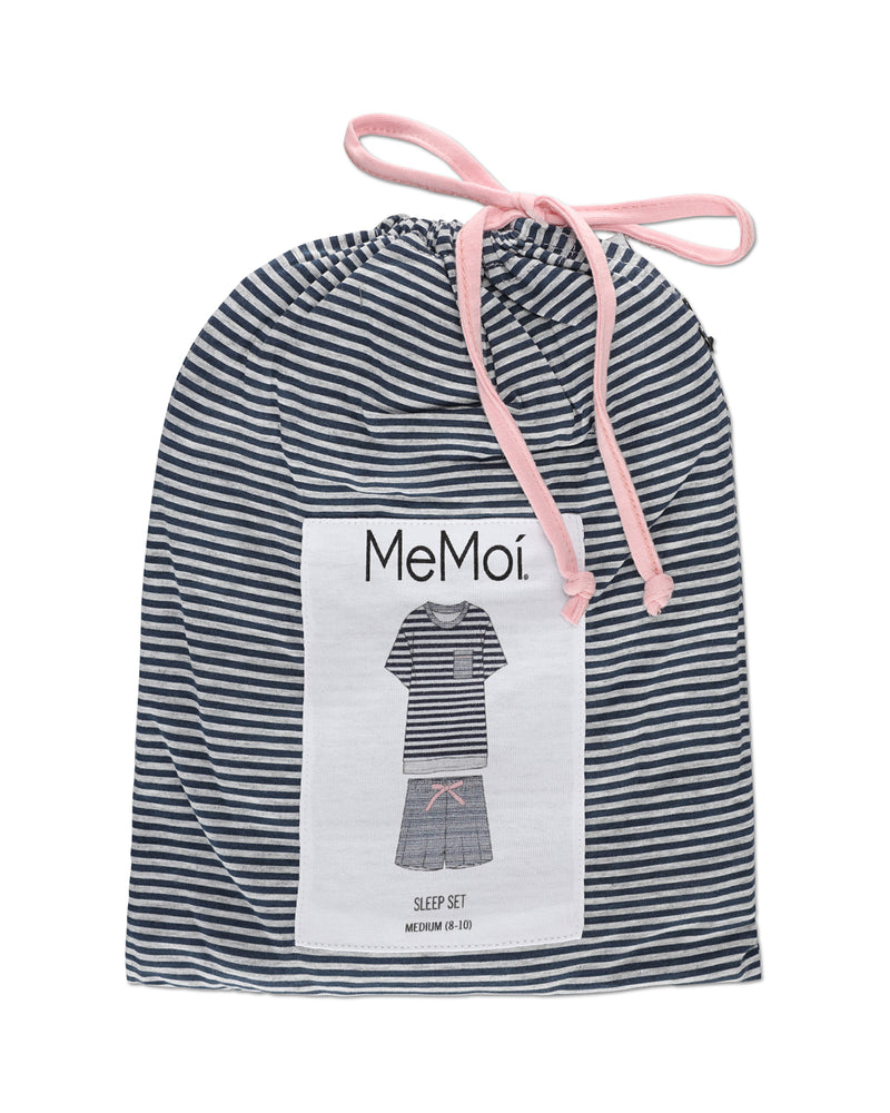 Women's Stripe Tee Cotton Blend Pajama Set