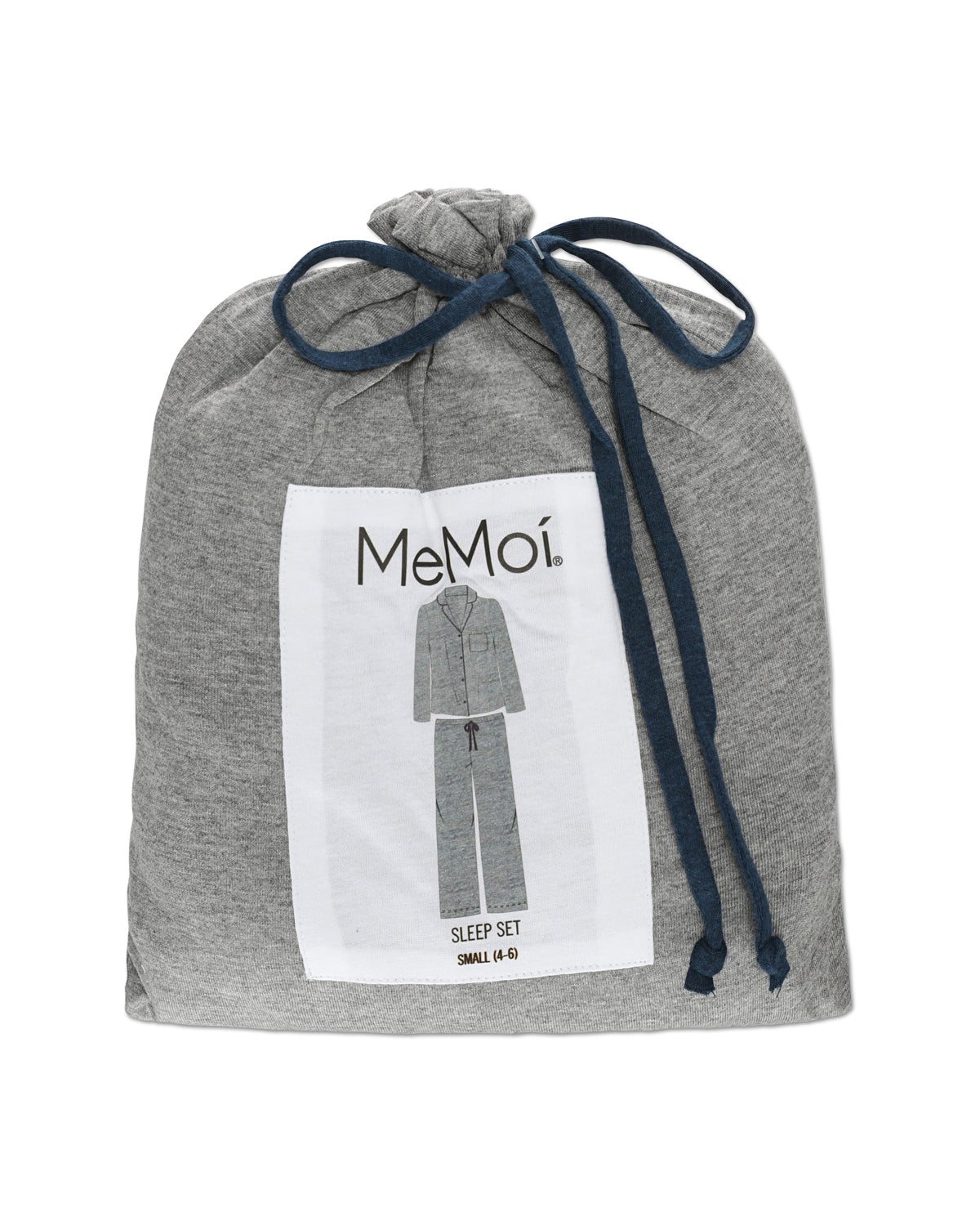Women's Notch Collar Cotton Blend Pant Pajama Set : Color: Med Gray Heather