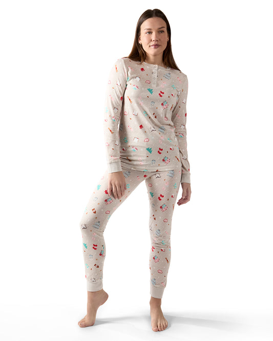 Women's Holiday Getaway Two-Piece PJ Set in a Bag