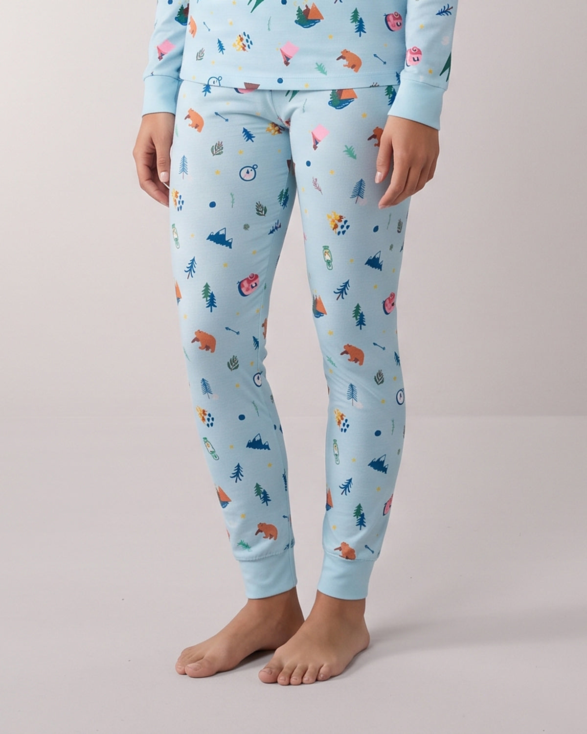 Women's Bear and Campfire Fun Two-Piece PJ Set in a Bag