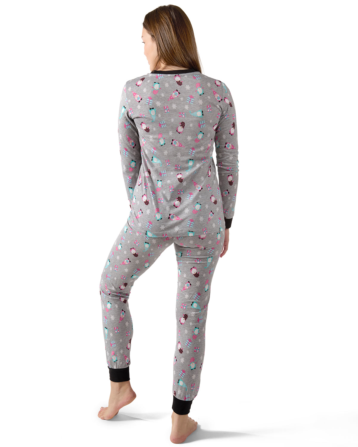 Women's Holiday Gnomes Two-Piece PJ Set in a Bag