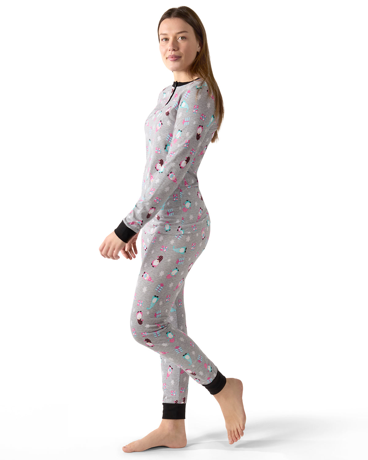 Women's Holiday Gnomes Two-Piece PJ Set in a Bag