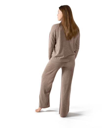 Women's Turtleneck Sweater and Knit Pants Lounge Set