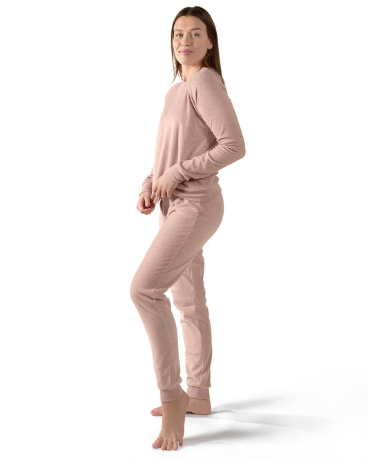 Women's 2 Piece Cozy Fleece Matching Jogger Pants Set