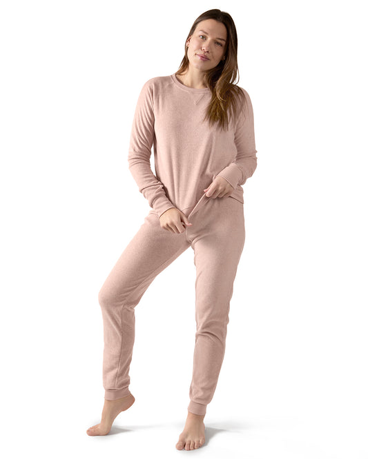 Women's 2 Piece Cozy Fleece Matching Jogger Pants Set