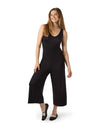 Women's V-Neck Luxe Rib Fitted Capri Style Romper