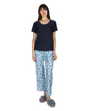 Women's Winter Penguin Two Piece PJ Set in a Bag : Color: Blue Frost