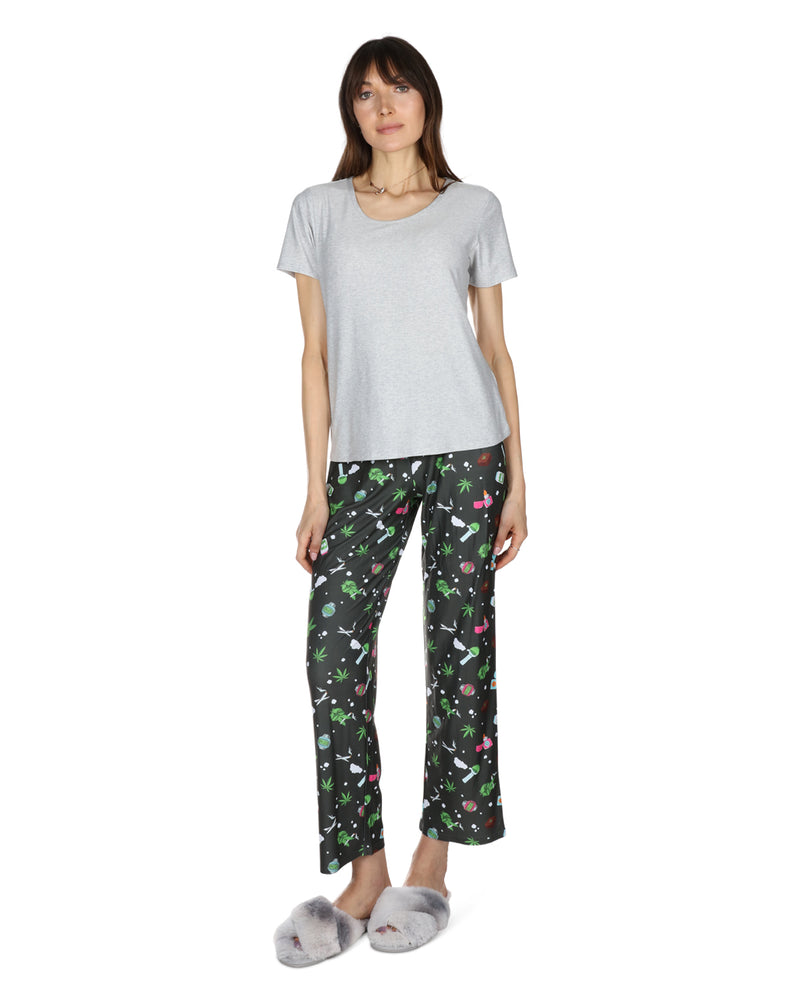 Women's Weed Two Piece PJ Set in a Bag